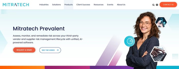 Screenshot of Mitratech’s homepage 