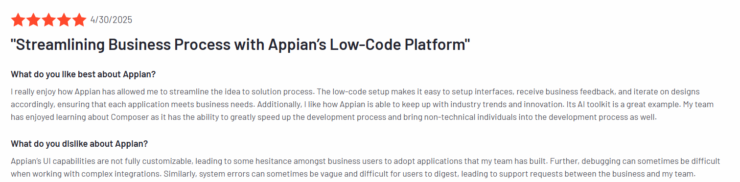 Appian Review 3-1