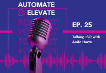 Podcast cover: Talking ISO compliance with process automation