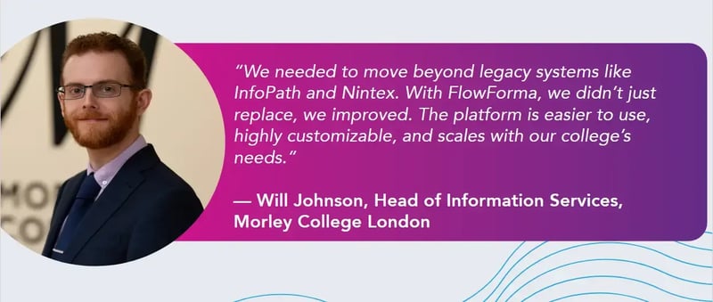 Screenshot of user review for FlowForma1