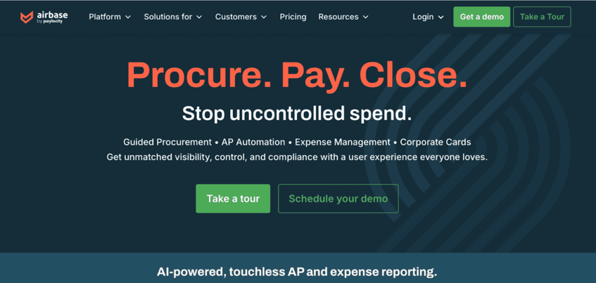 Airbase finance automation software for spend management and approvals
