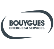 Bouygues logo grey overlay white background