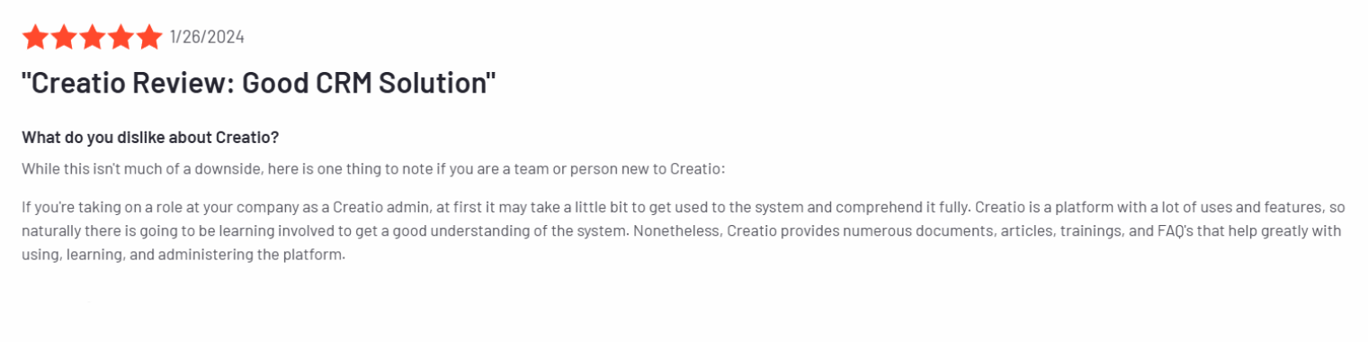 Creatio Reviews For Blogs 6