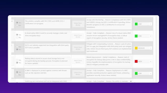 Image of  FlowAssure’s compliance module