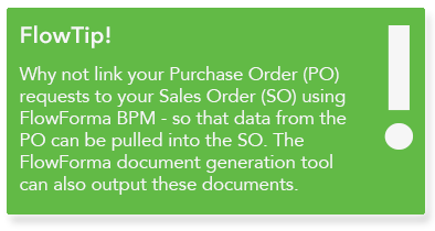 FlowForma - purchase order process