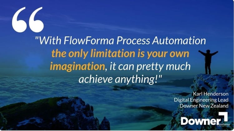 Screenshot of customer testimonial of FlowForma