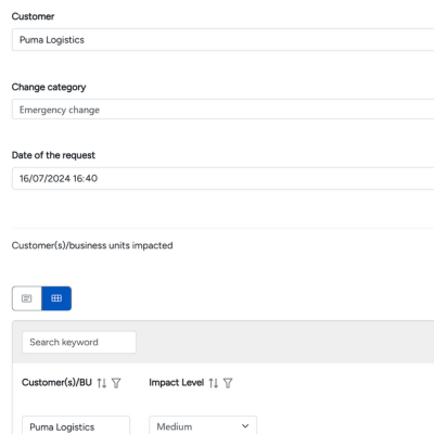 Screenshot of FlowForma’s one-click form creation process
