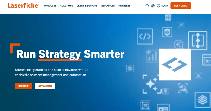 Screenshot of Laserfiche’s dashboard-1