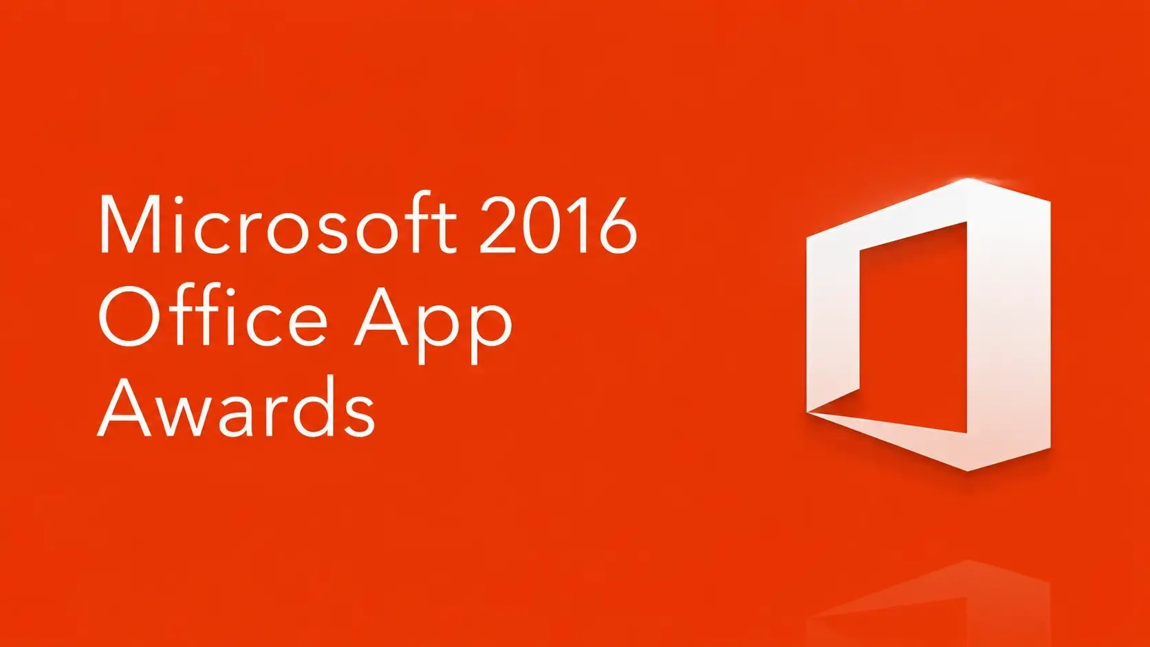 Microsoft 2016 Office App Awards