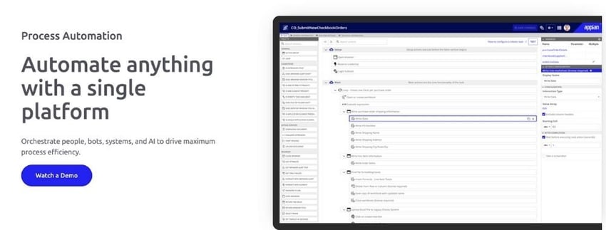 Screenshot of Appian’s Homepage