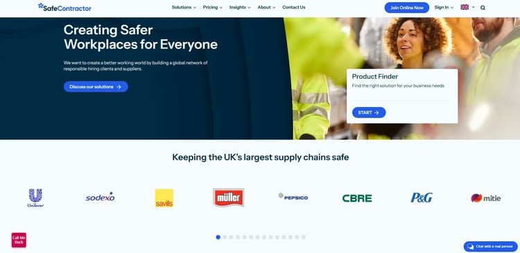 Screenshot of Safe Contractor