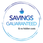 Saving Gauarnteed with value icon - white background