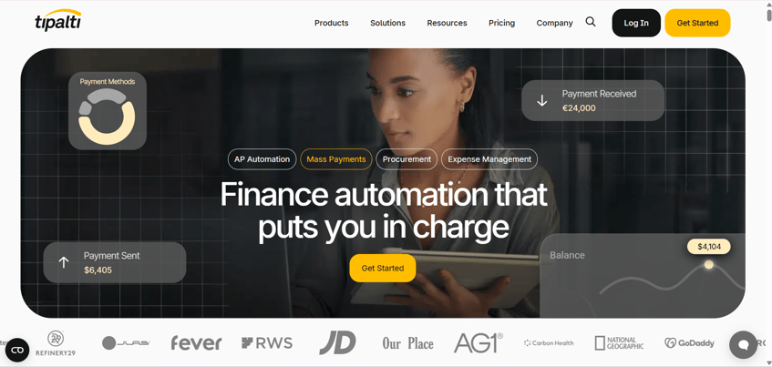 Tipalti automated financial software for accounts payable and payments automation