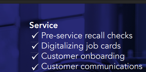 Image Shown: Jacksons service list