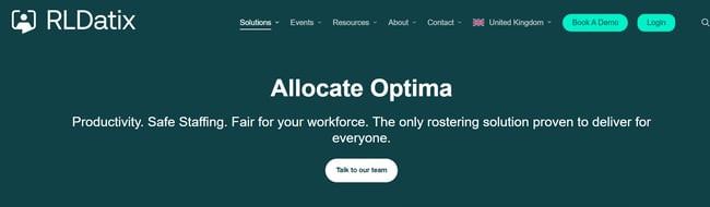 Image shown: A screenshot from Allocate’s homepage