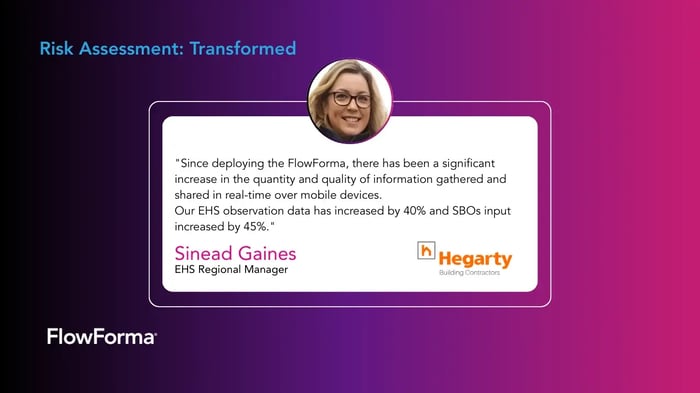 Screenshot how FlowForma is transforming risk assessments