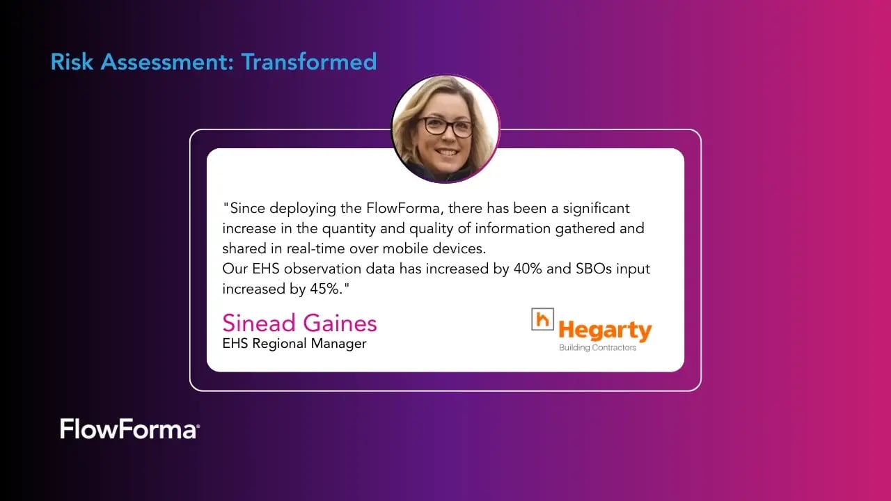 Screenshot how FlowForma is transforming risk assessments