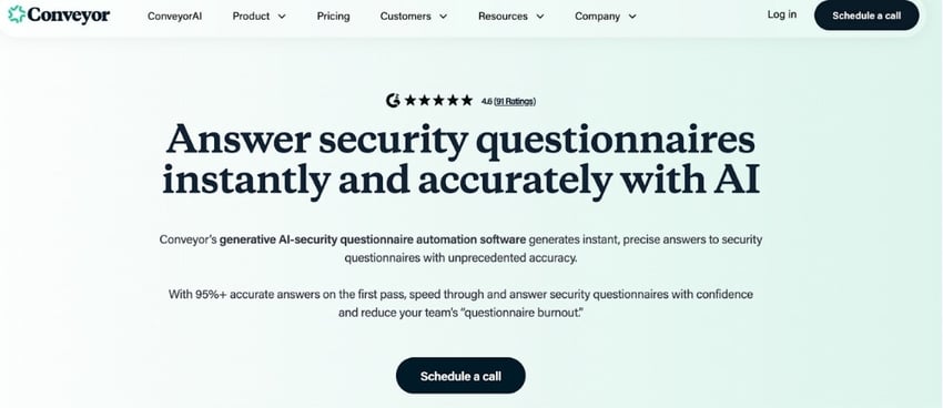 Screenshot of Conveyor’s homepage-1