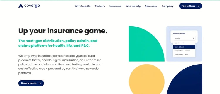 Screenshot of Covergo