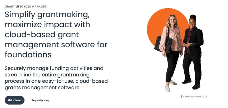 Screenshot of Grant Lifecycle Management home page