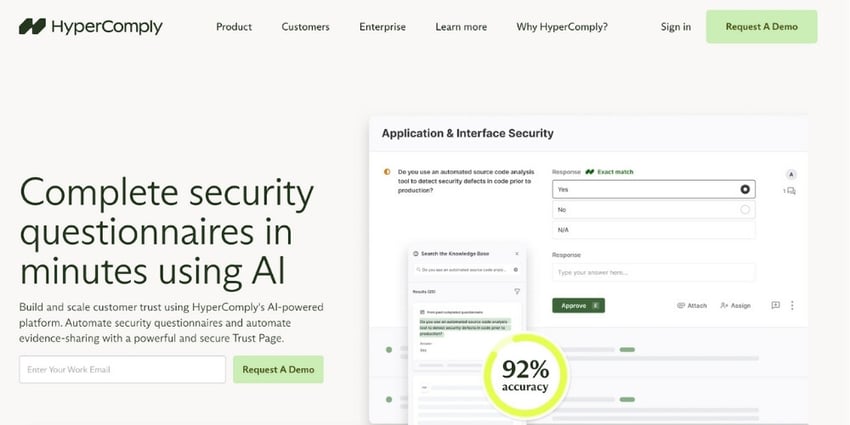 Screenshot of Hypercomply’s homepage-1