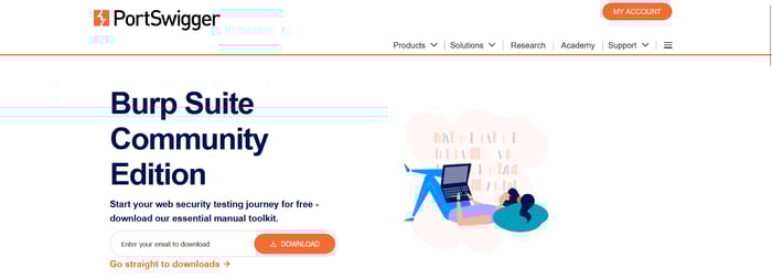 Screenshot of PortSwigger’s page