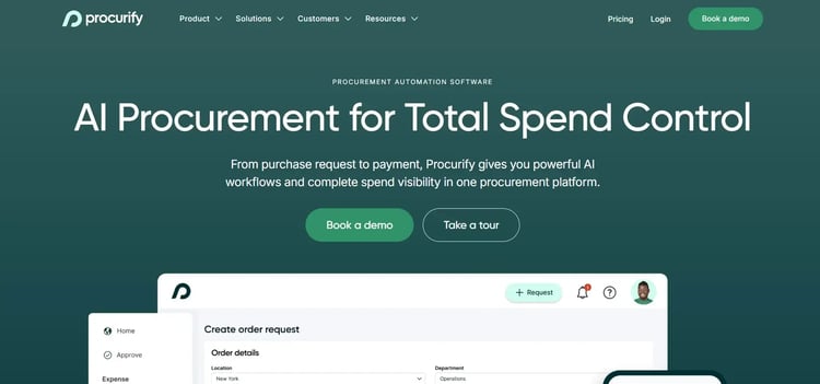 Screenshot of Procurify