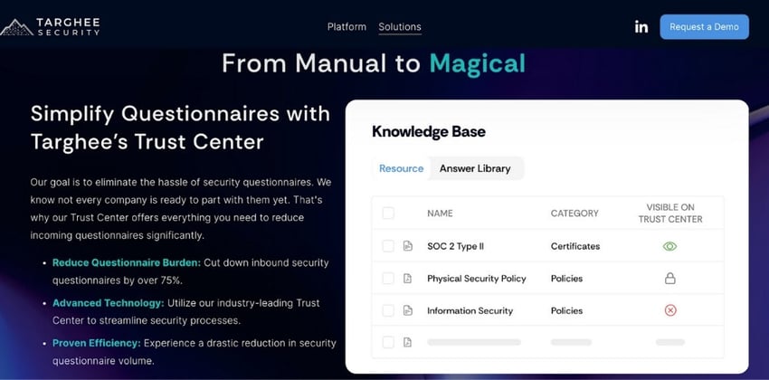 Screenshot of Targhee Security’s homepage-1