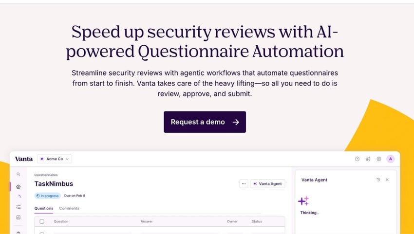 Screenshot of Vanta’s homepage-1