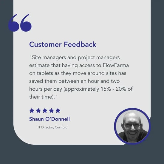 Screenshot of user testimonial from Coinford