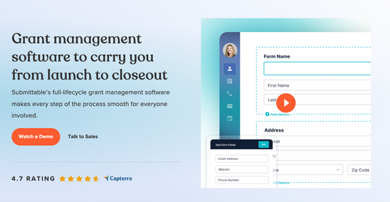 Screenshot of Submittable’s homepage