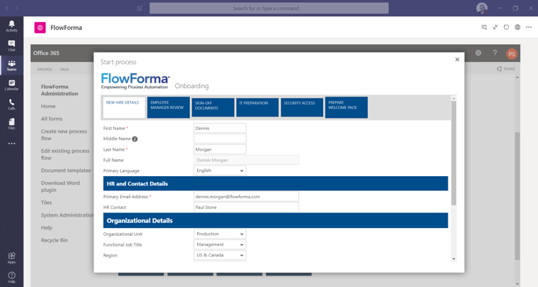 Workflow Automation for Microsoft Teams | FlowForma