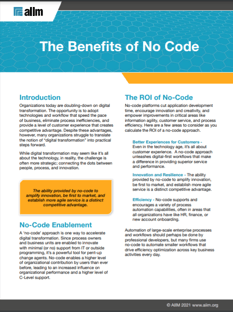 The benefits of no code tip sheet screenshot