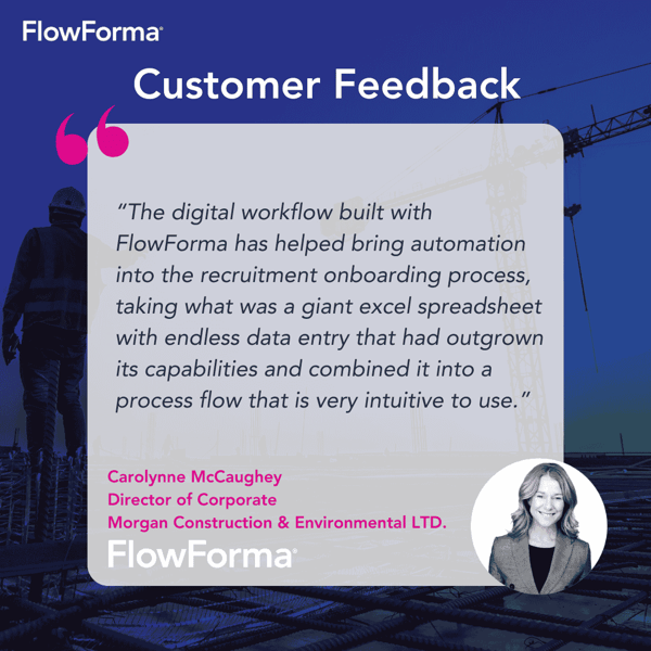 Customer tesimonial from Morgan Construction 