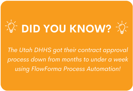 Screenshot of FlowForma’s automated document generation capabilities