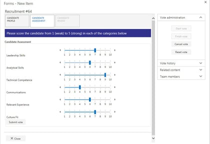 Decision making software - voting slider - FlowForma