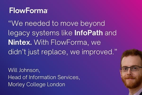 Client testimonial for FlowForma
