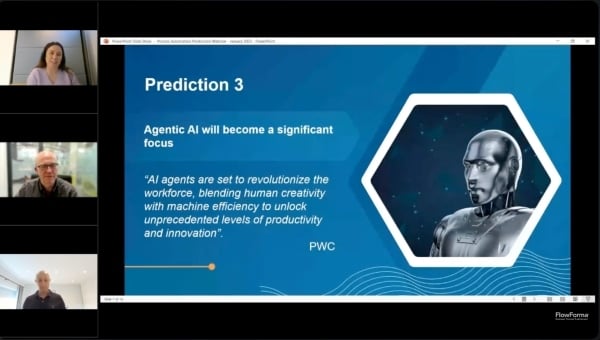 YouTube screenshot highlighting FlowForma’s top five predictions on the future of AI Agents