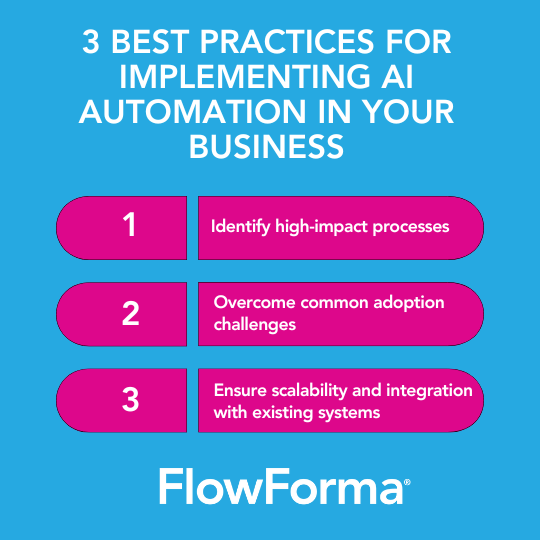  Image depicting best practices for AI automation implementation