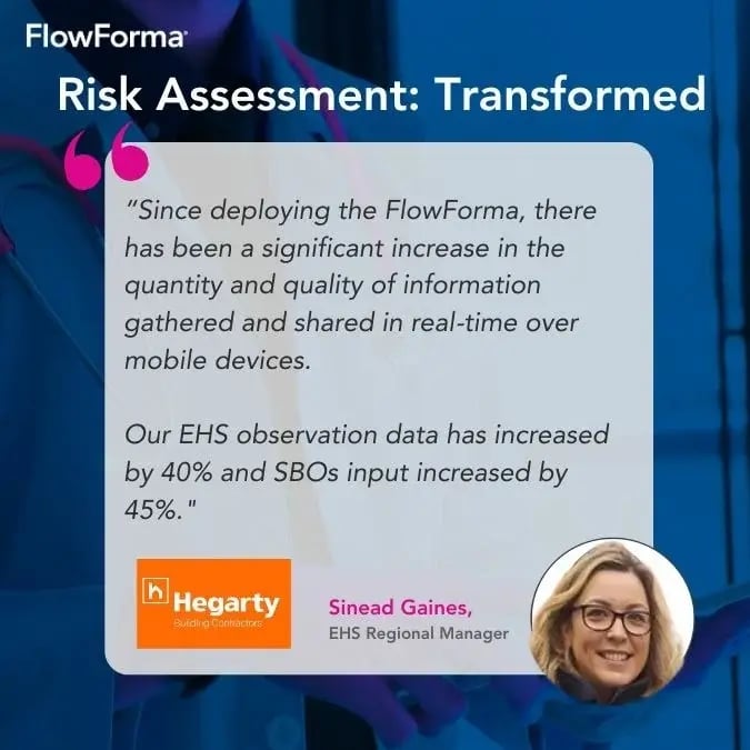 Screenshot illustrating the core features of FlowForma’s compliance module