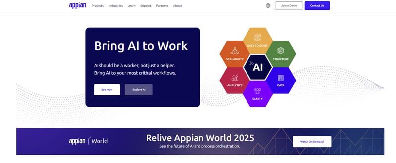 Appian’s homepage