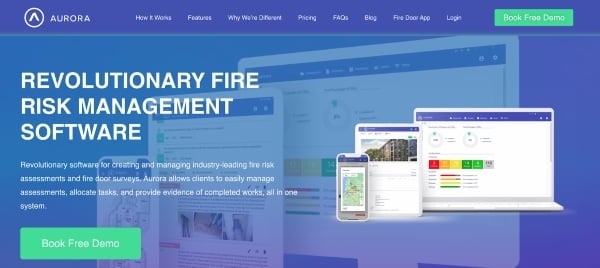 Screenshot of Aurora’s homepage