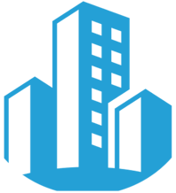 blue building