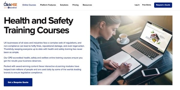 Screenshot of ClickHSE’s homepage