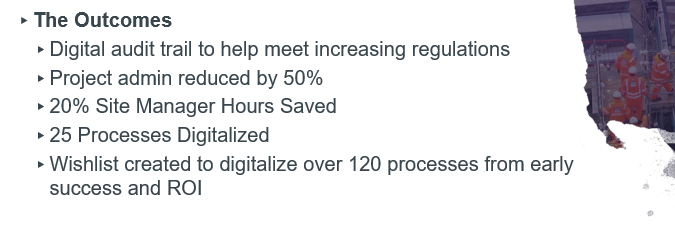 Screenshot of FlowForma’s customer Coinford ROI Stats