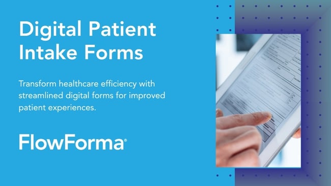 A picture of a person using a digital intake form