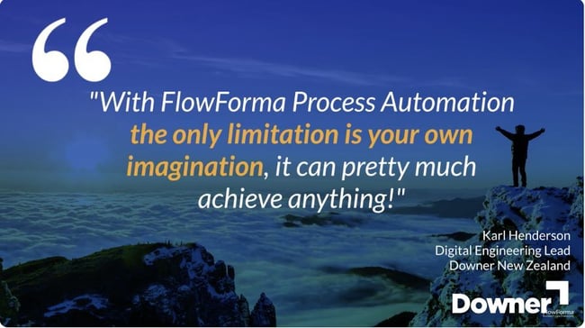  Screenshot of a user testimonial of FlowForma