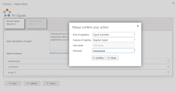  Screenshot of FlowForma’s eSignature