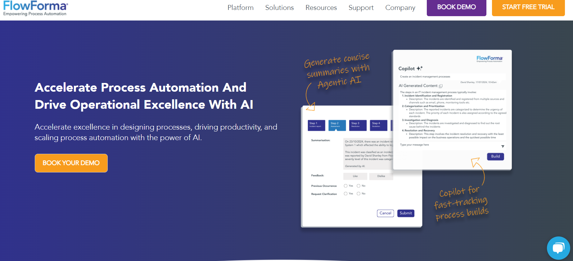 FlowForma’s AI feature screenshot surpasses Microsoft workflow automation for advanced process intelligence