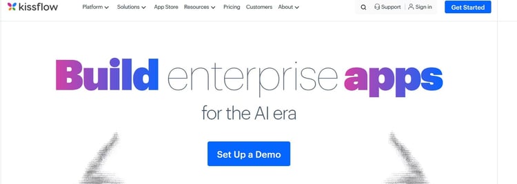  Screenshot of Kissflow’s homepage